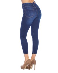 HIGH RISE ANKLE JEANS