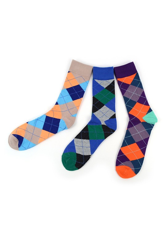 ARGYLE MEN CREW SOCKS