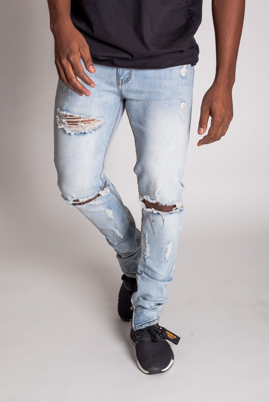 MEN RIPPED JEANS