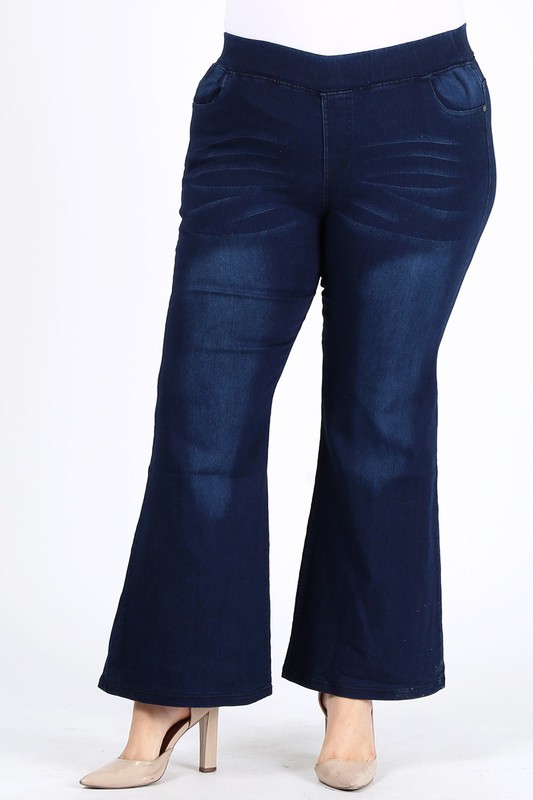 PLUS HIGH FLARE JEANS