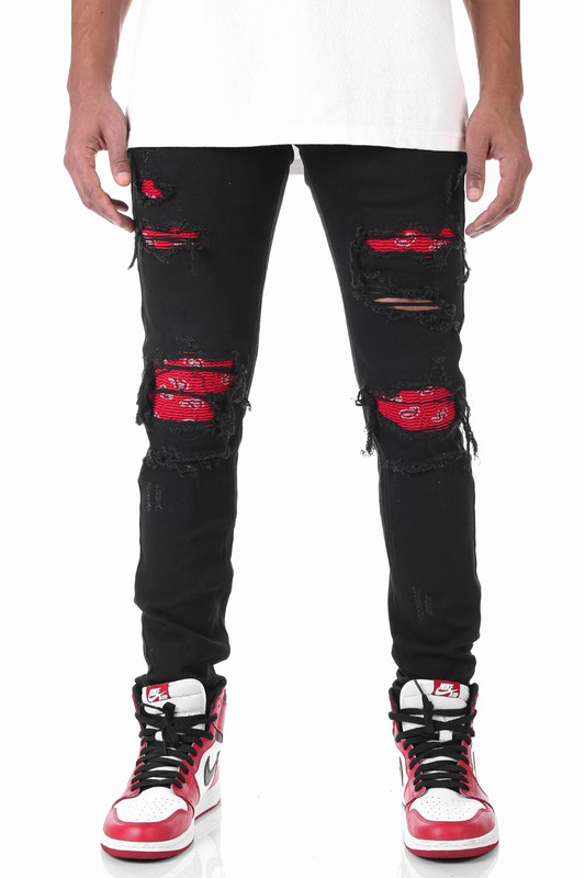 MENS PATCH JEANS