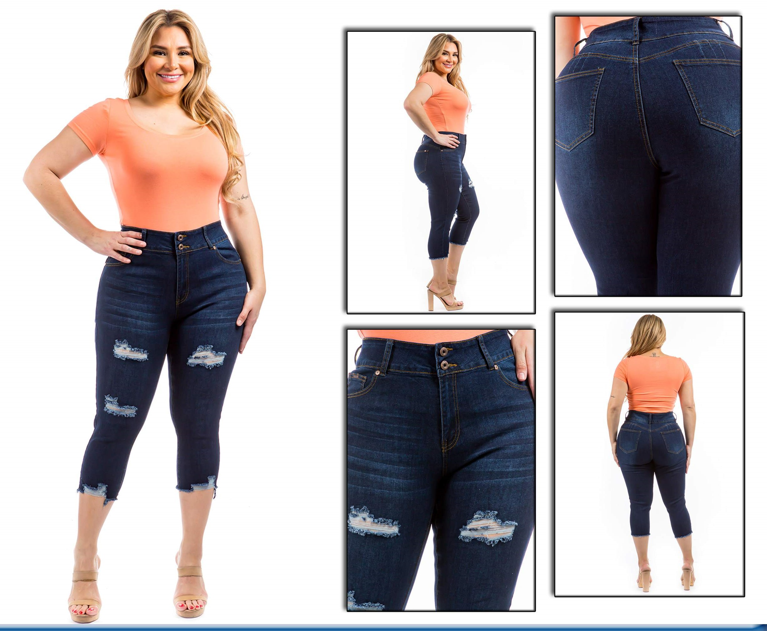 PLUS JEANS CAPRI