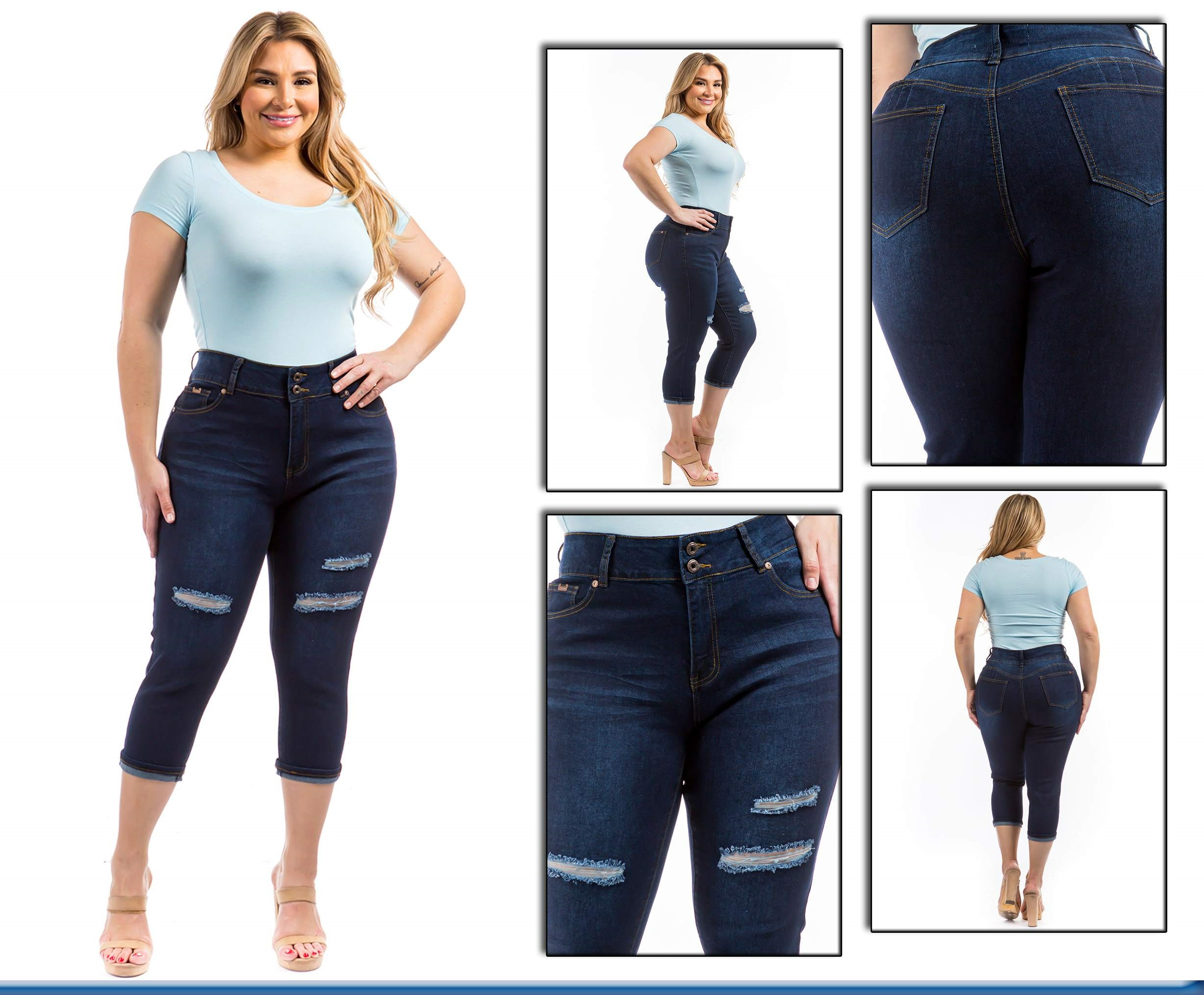 PLUS JEANS CAPRI