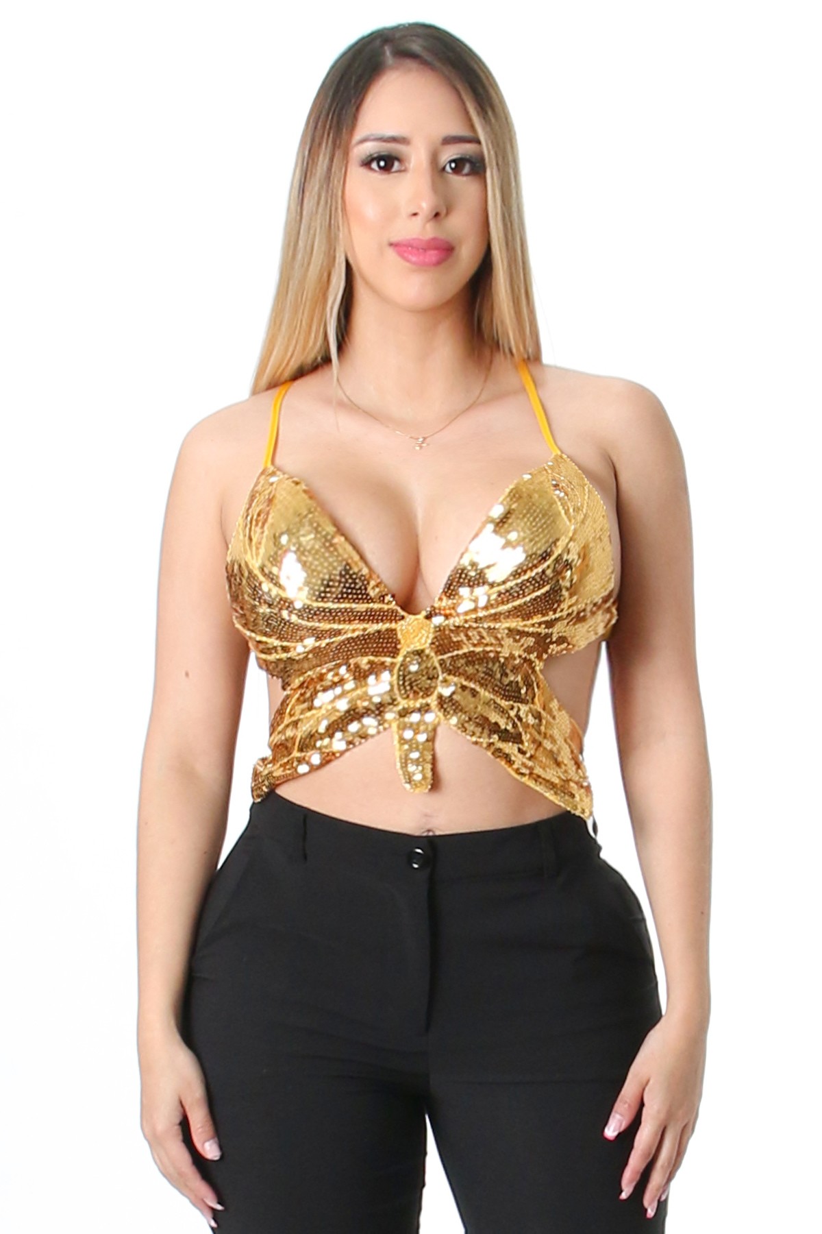 SEQUINS CROP TOPS