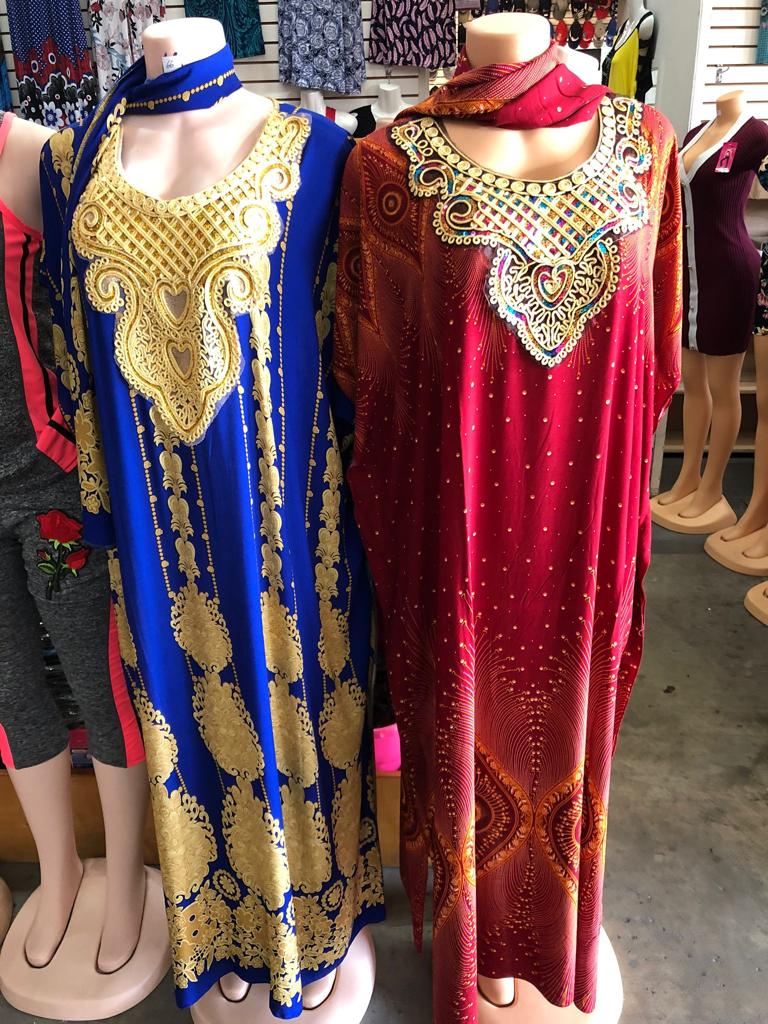 Embroidery Kaftan dress