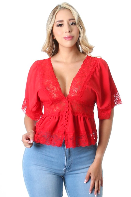 LADIES LACE TOPS