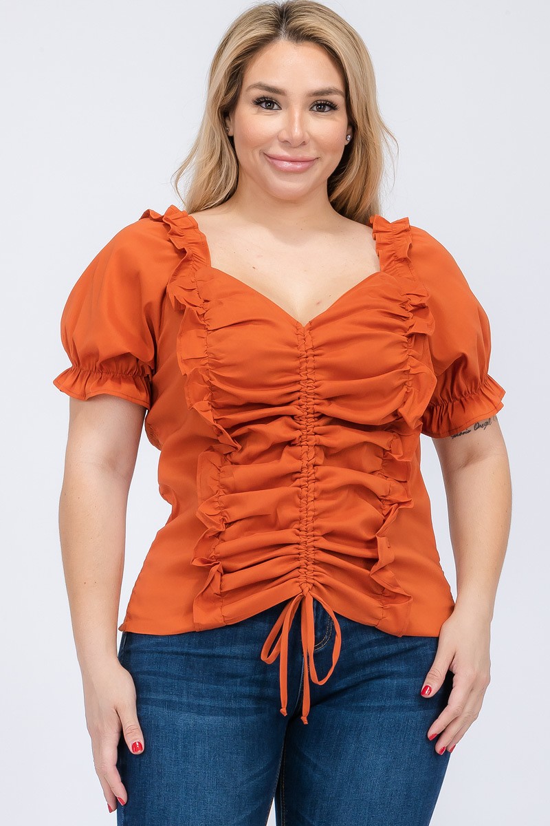 PLUS RUCHED BUST TOPS