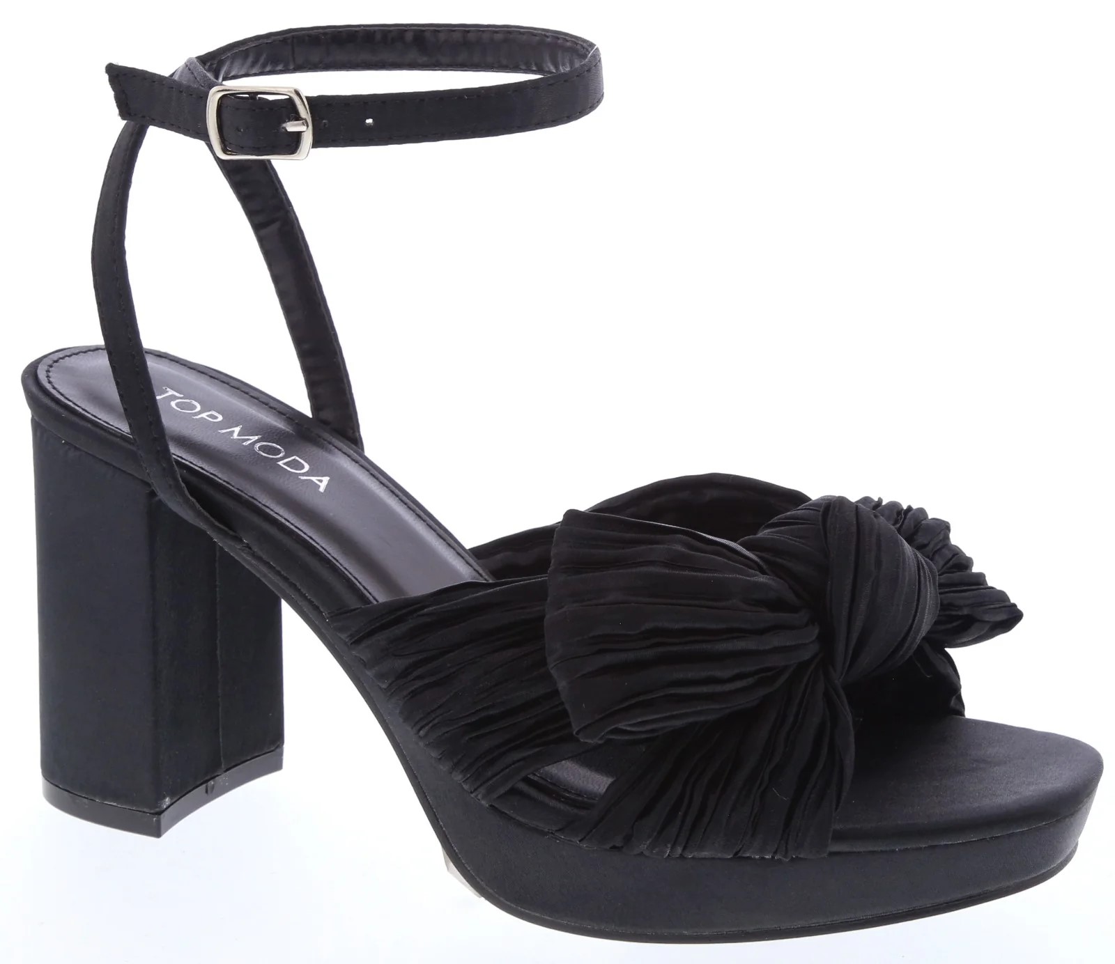 LADIES BOW BOX HEELS