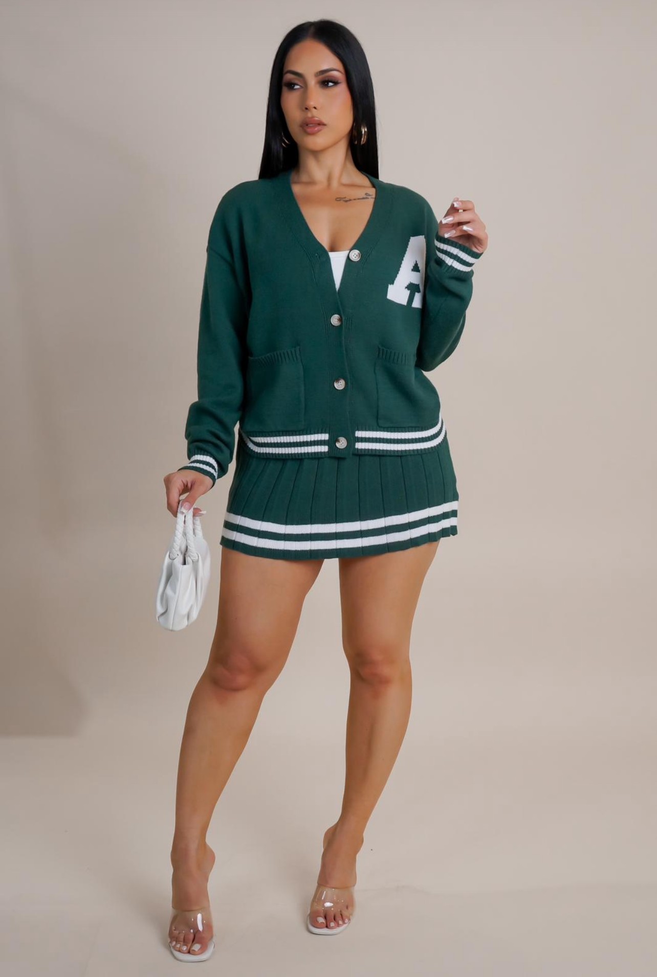SWEATER PLEATED SKIRT SET