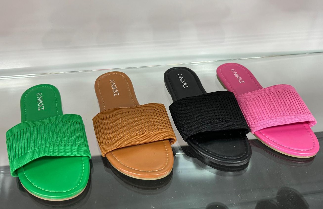 LADIES KNIT SLIPON SANDALS