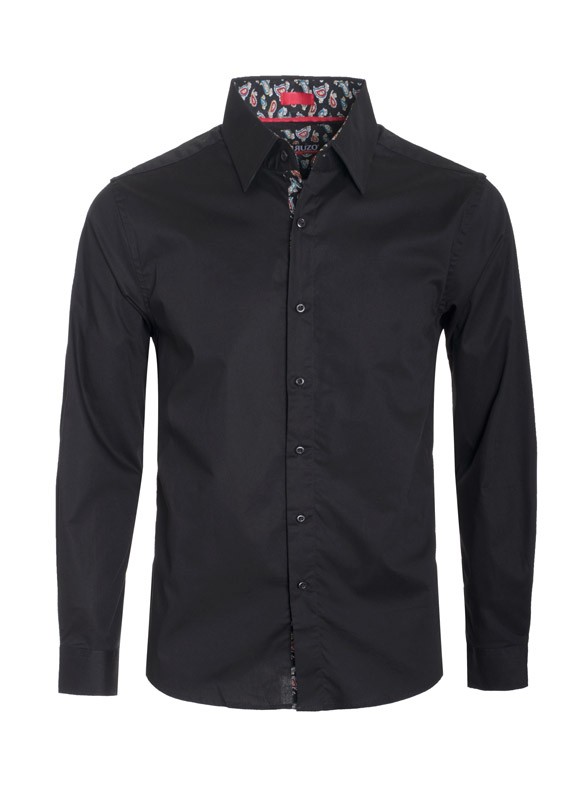 MEN LS SOLID SHIRTS