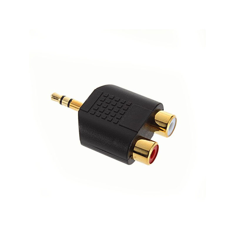 AUDIO Y SPLITTER 3.5M M TO RCA F STEREO