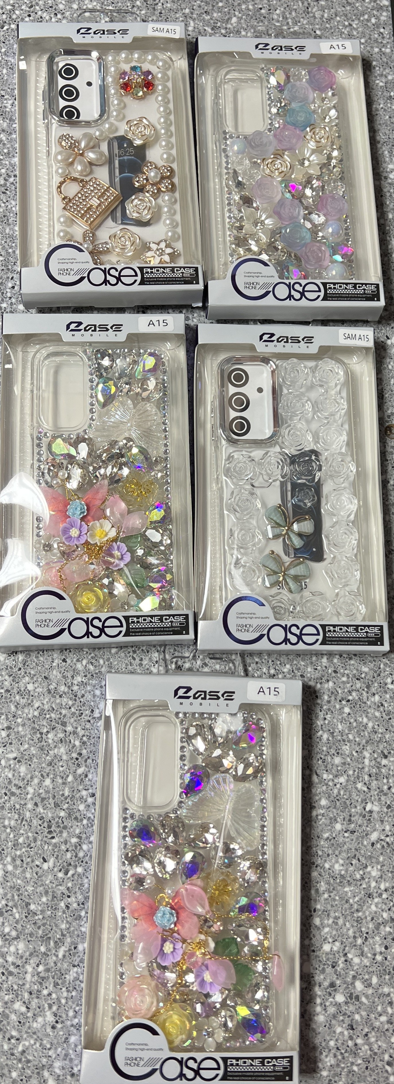 A15 BLING STUD ROSE CASES