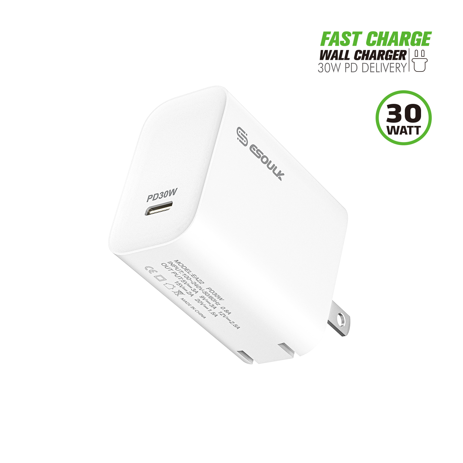 ESOULK 30W FAST WALL USB C PORT
